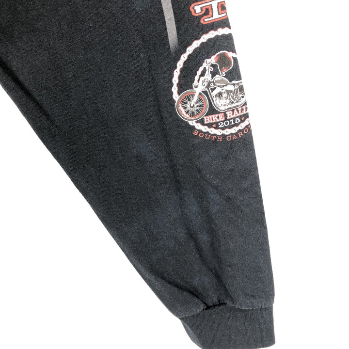 Gildan Men's Long Sleeve T-Shirt (Size L) cotton black type Vintage Second Hand