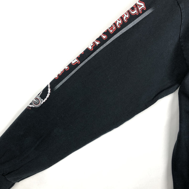 Gildan Men's Long Sleeve T-Shirt (Size L) cotton black type Vintage Second Hand