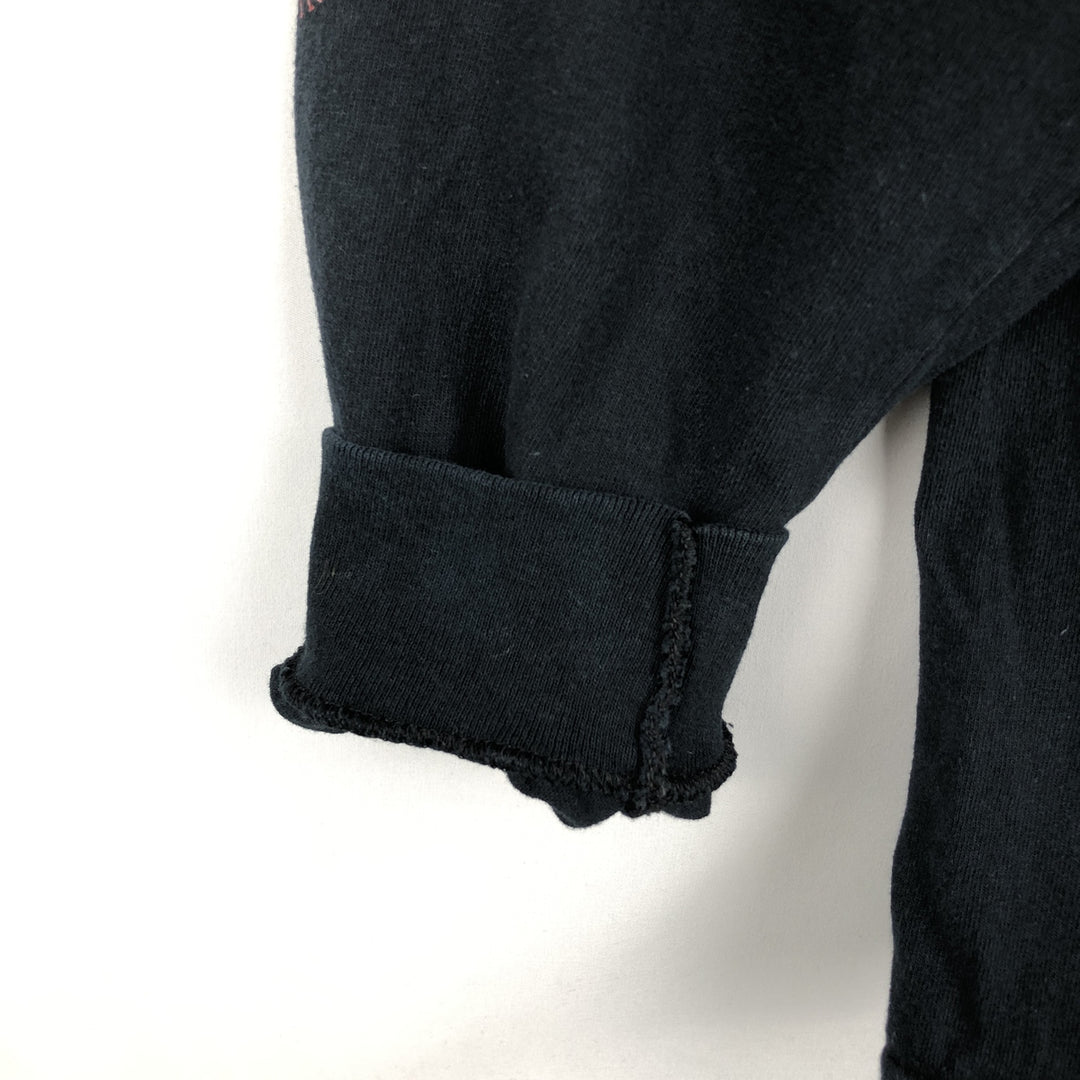 Gildan Men's Long Sleeve T-Shirt (Size L) cotton black type Vintage Second Hand