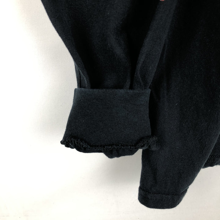 Gildan Men's Long Sleeve T-Shirt (Size L) cotton black type Vintage Second Hand