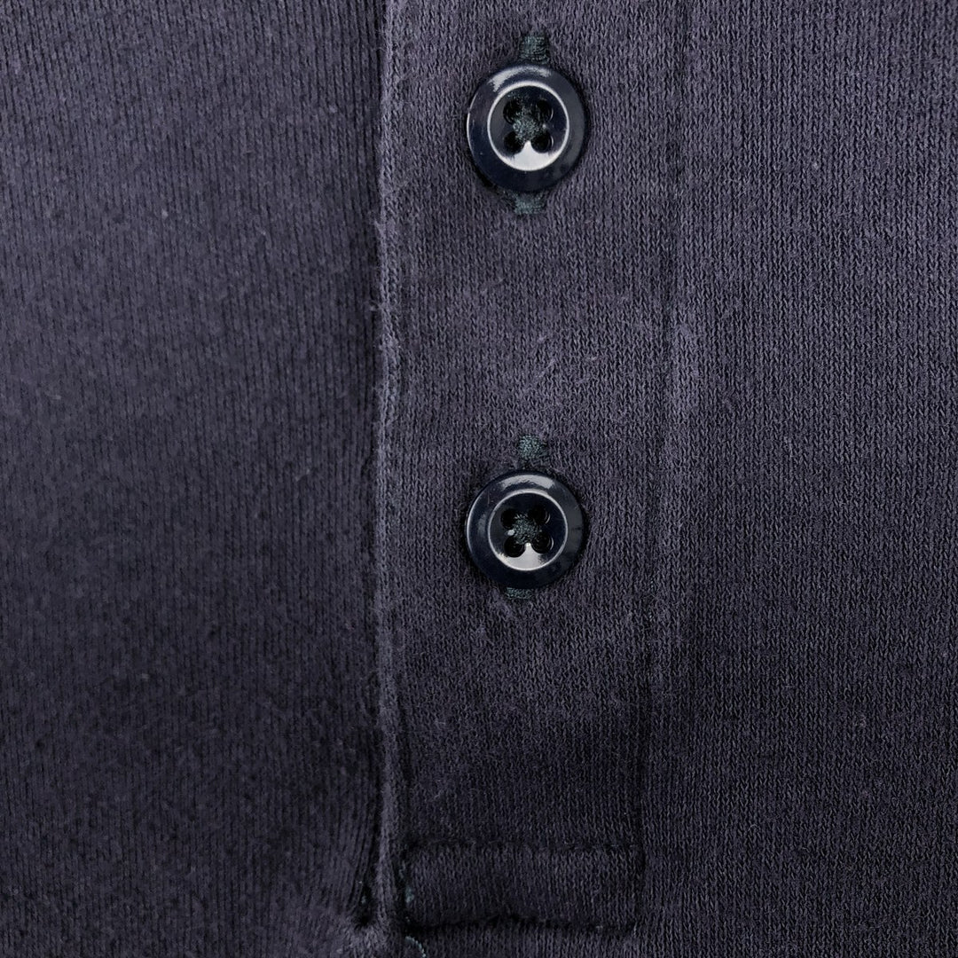 Carhartt FR Series Half-Button Plain Pocket Long-Sleeve T-Shirt (Men's Size L) Modacrylic navy blue type Vintage Second Hand