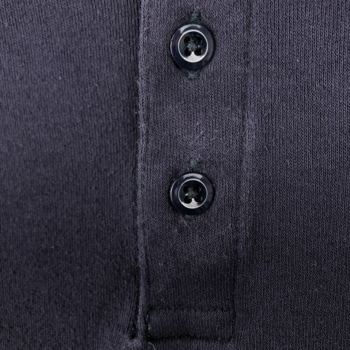 Carhartt FR Series Half-Button Plain Pocket Long-Sleeve T-Shirt (Men's Size L) Modacrylic navy blue type Vintage Second Hand