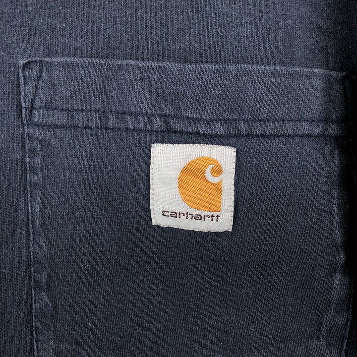 Carhartt long-sleeved T-shirt, men's size M unclear navy blue type Vintage Second Hand