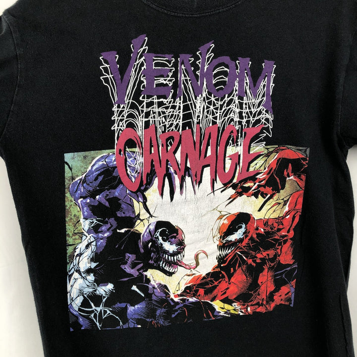 MARVEL Venom Carnage Character Print Long-Sleeve T-Shirt (Men's Size M) cotton black type Vintage Second Hand