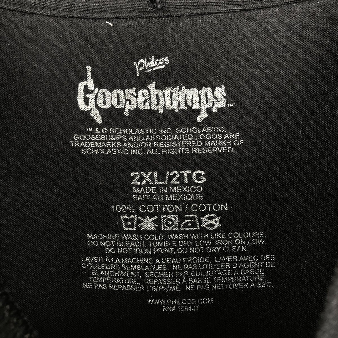 Goosebumps Long-Sleeve T-Shirt (Men's XXL equivalent) cotton black type Vintage Second Hand