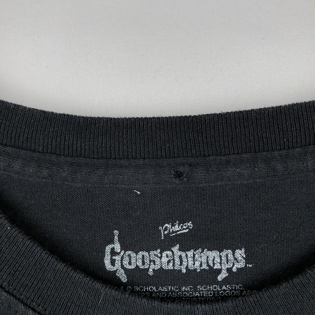 Goosebumps Long-Sleeve T-Shirt (Men's XXL equivalent) cotton black type Vintage Second Hand