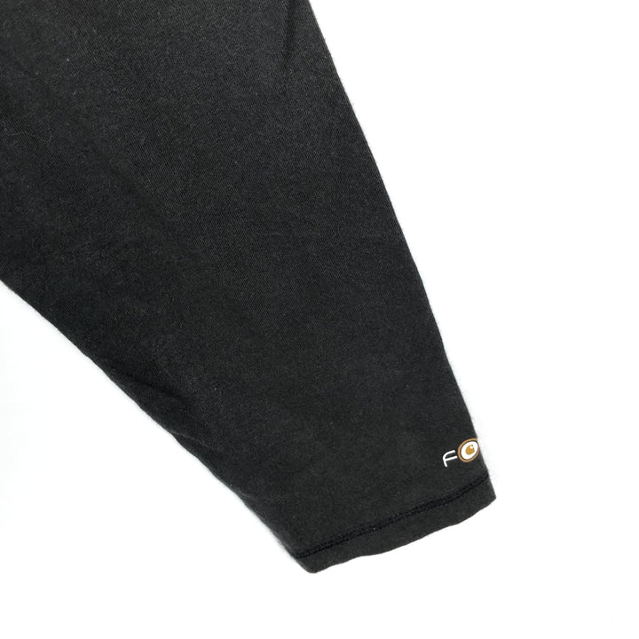 Carhartt Relaxed Fit Plain Pocket Long-Sleeve T-Shirt (Men's Size L) cotton black type Vintage Second Hand