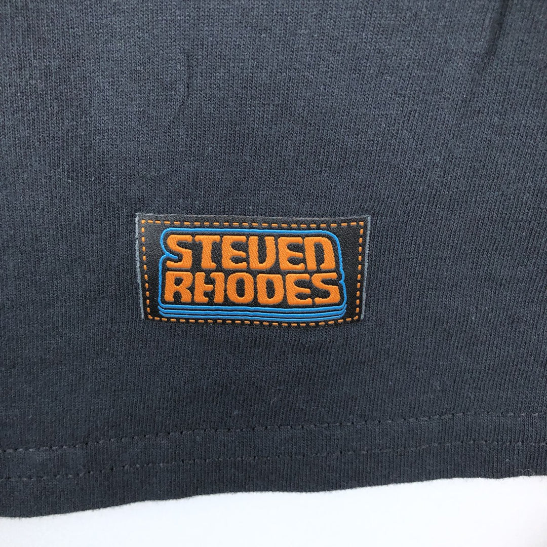 STEVEN RHODES Long-Sleeve T-Shirt (Men's Size L) cotton black type Vintage Second Hand