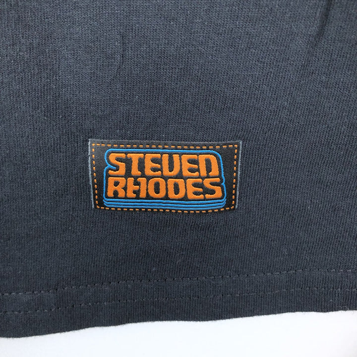 STEVEN RHODES Long-Sleeve T-Shirt (Men's Size L) cotton black type Vintage Second Hand