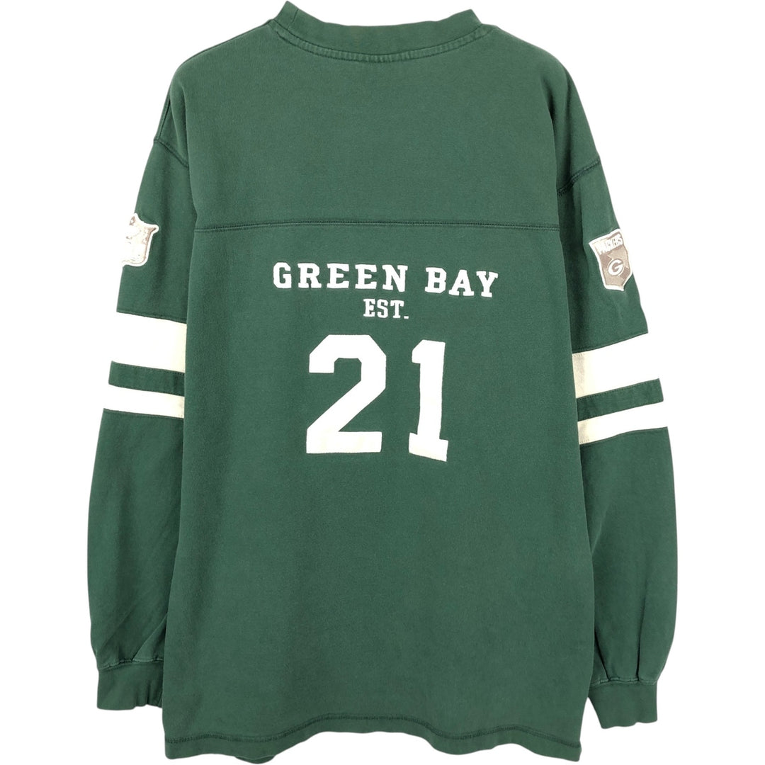 1990'S NFL Green Bay Packers Long-Sleeve T-Shirt, Men's Size L (Equivalent), Vintage unclear green type Vintage Second Hand