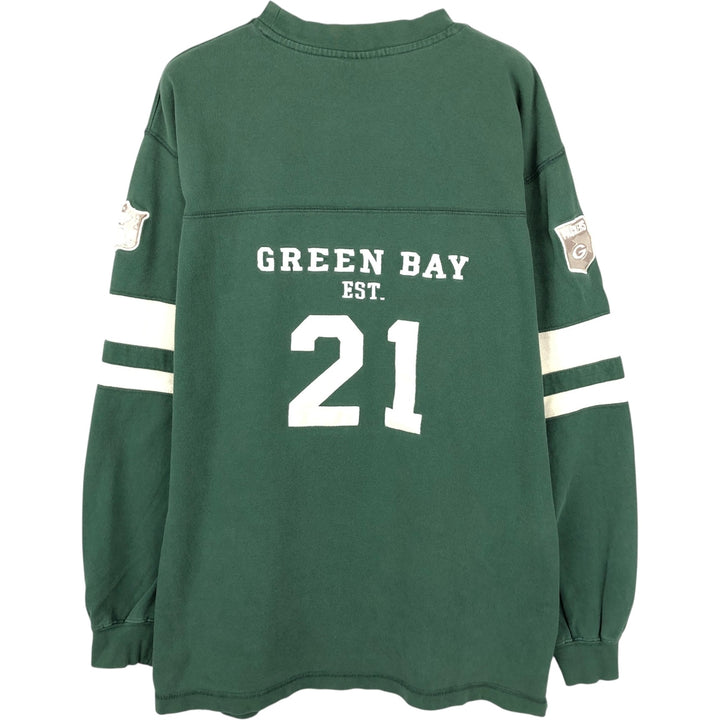 1990'S NFL Green Bay Packers Long-Sleeve T-Shirt, Men's Size L (Equivalent), Vintage unclear green type Vintage Second Hand