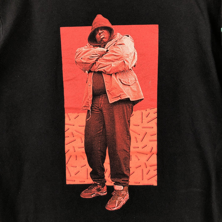 THE NOTORIUS BIG Long Sleeve Rap T-Shirt, Men's Size L cotton black type Vintage Second Hand