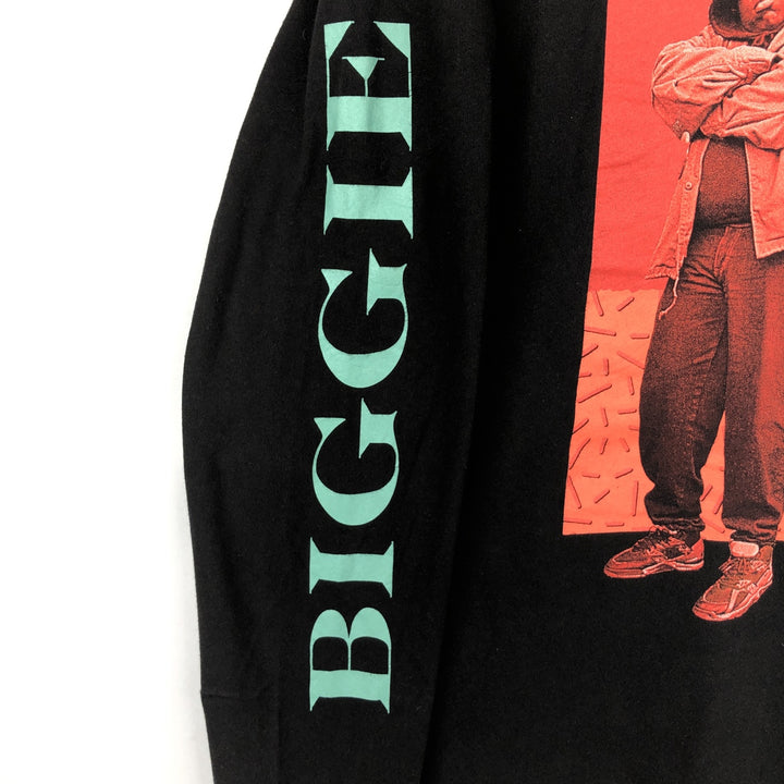 THE NOTORIUS BIG Long Sleeve Rap T-Shirt, Men's Size L cotton black type Vintage Second Hand