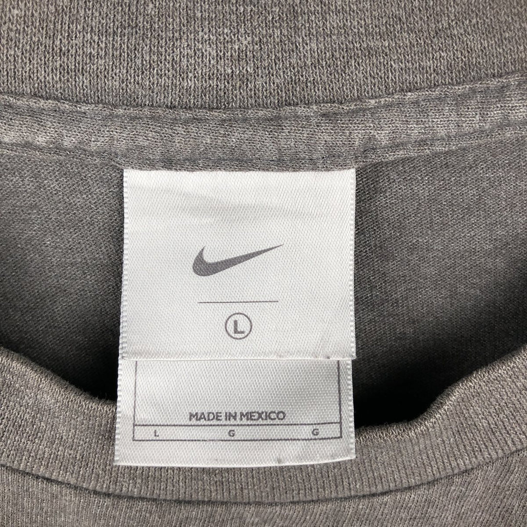 00'S Nike NIKE Long T-shirt Long T Men's L size cotton gray type Vintage Second Hand