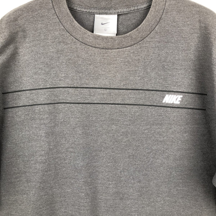00'S Nike NIKE Long T-shirt Long T Men's L size cotton gray type Vintage Second Hand