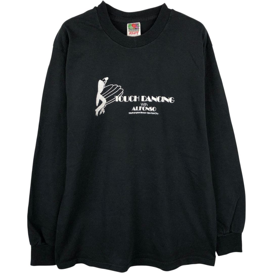 90'S Fruit of the Loom Long Sleeve T-Shirt, Made in USA, Men's Medium, Vintage cotton black type Vintage Second Hand