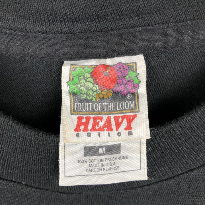 90'S Fruit of the Loom Long Sleeve T-Shirt, Made in USA, Men's Medium, Vintage cotton black type Vintage Second Hand