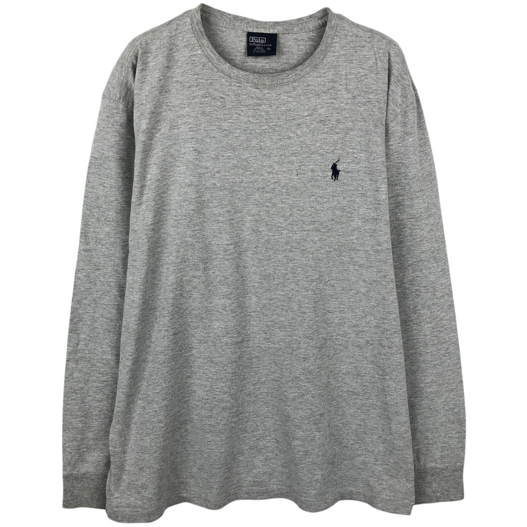 Ralph Lauren POLO by Ralph Lauren long-sleeved T-shirt, men's size M cotton gray type Vintage Second Hand