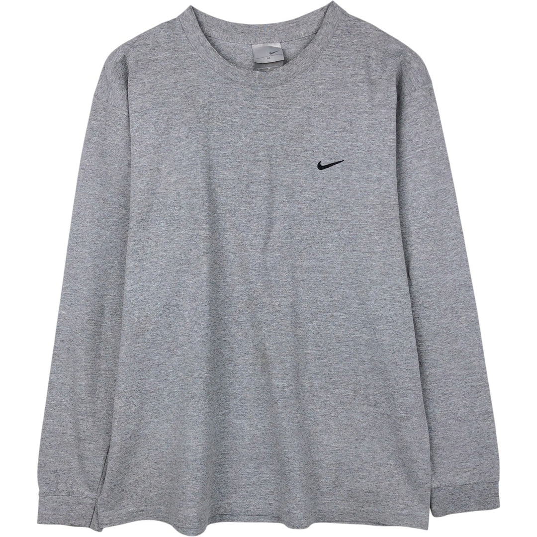 Nike long-sleeved T-shirt, size M, men's cotton gray type Vintage Second Hand