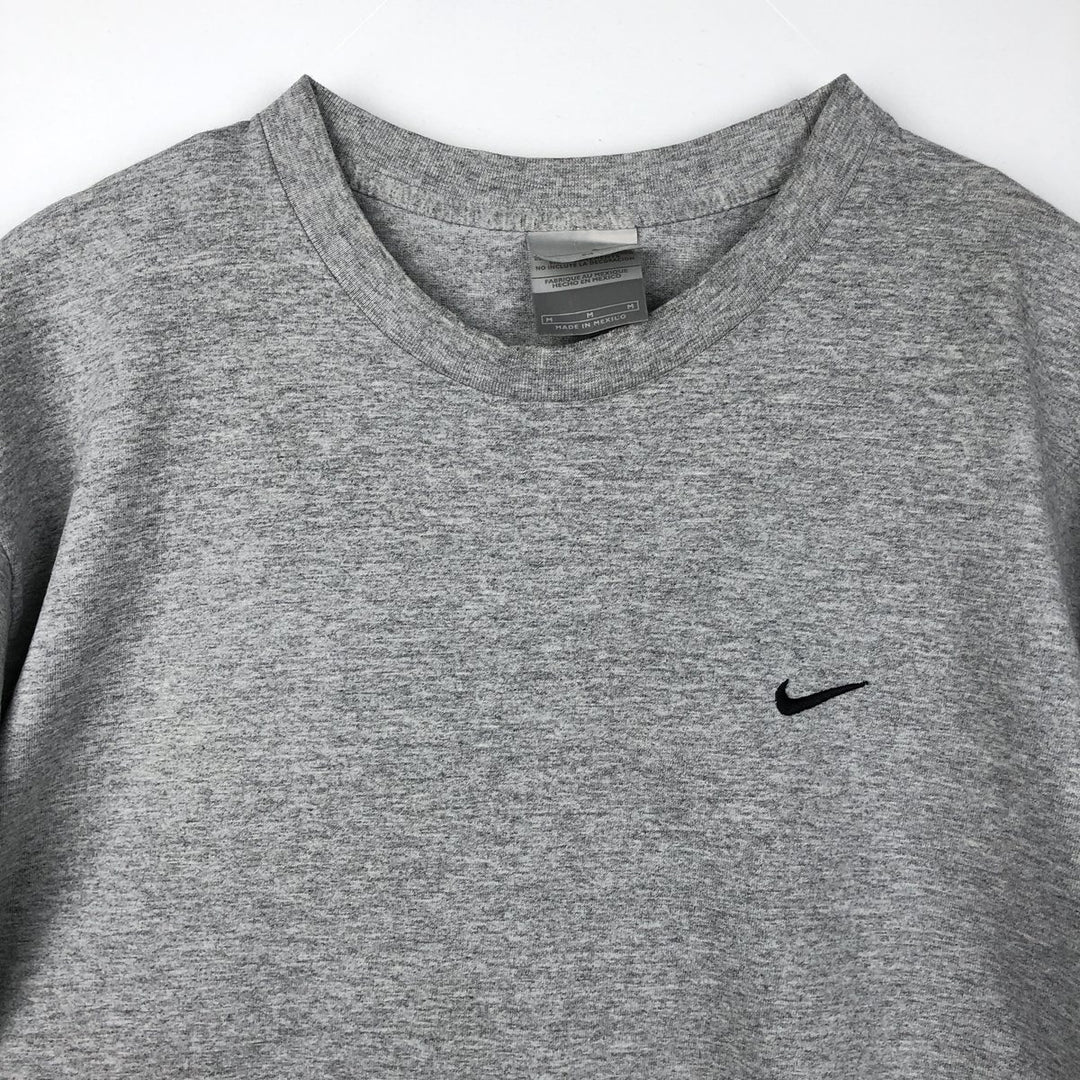 Nike long-sleeved T-shirt, size M, men's cotton gray type Vintage Second Hand