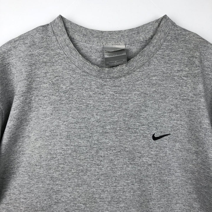 Nike long-sleeved T-shirt, size M, men's cotton gray type Vintage Second Hand