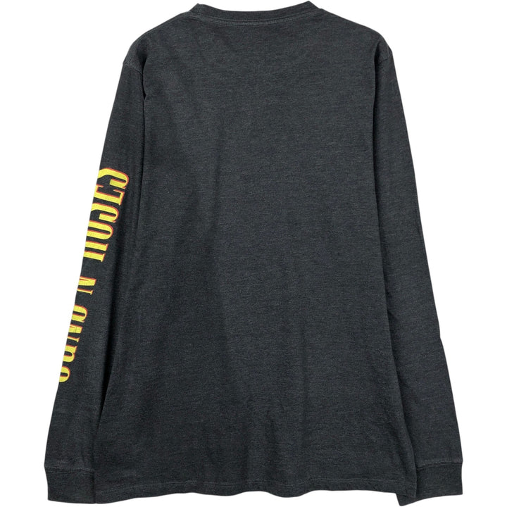 GUNS N' ROSES Guns N' Roses Long Sleeve T-Shirt, Men's Size M cotton Charcoal Vintage Second Hand