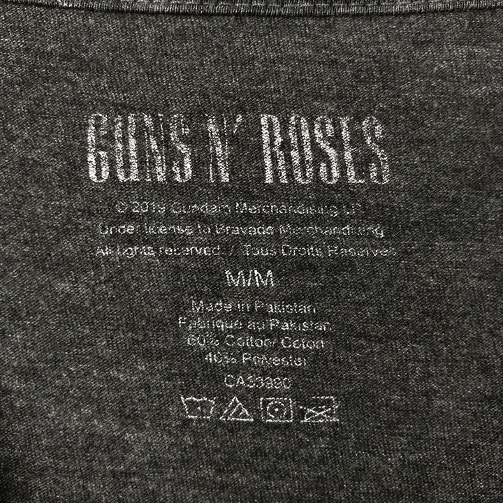 GUNS N' ROSES Guns N' Roses Long Sleeve T-Shirt, Men's Size M cotton Charcoal Vintage Second Hand