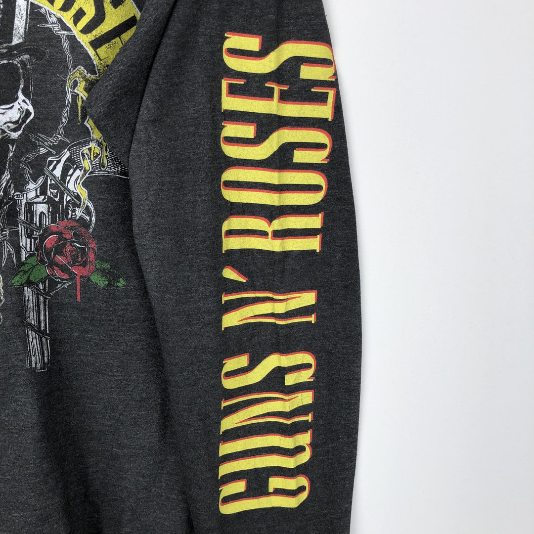 GUNS N' ROSES Guns N' Roses Long Sleeve T-Shirt, Men's Size M cotton Charcoal Vintage Second Hand