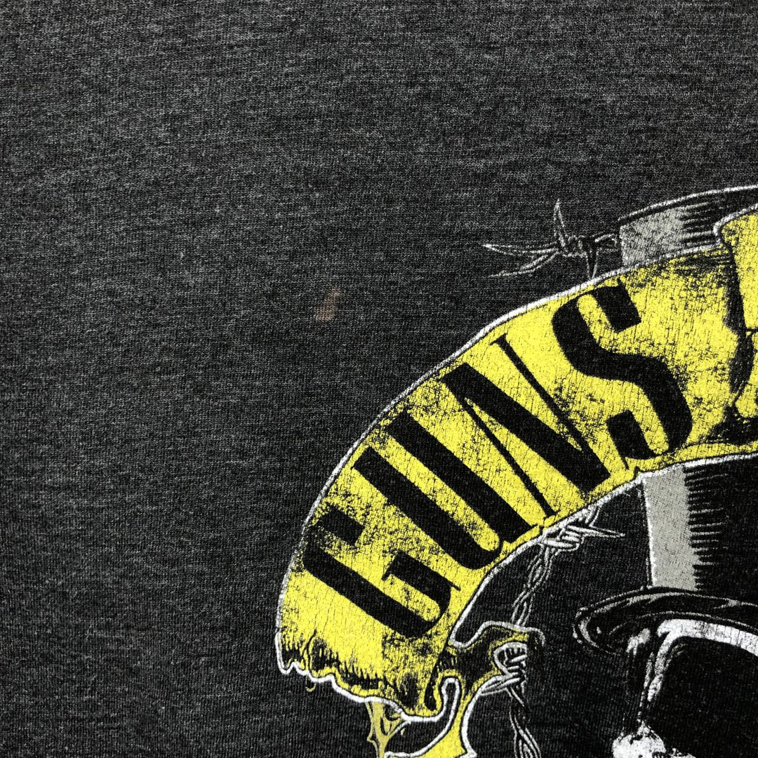 GUNS N' ROSES Guns N' Roses Long Sleeve T-Shirt, Men's Size M cotton Charcoal Vintage Second Hand