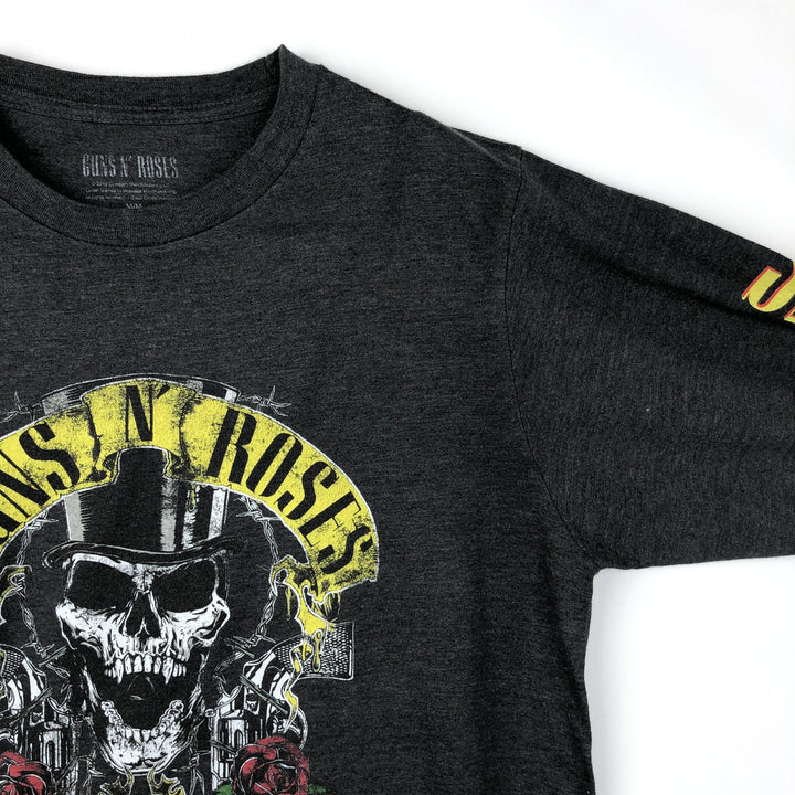 GUNS N' ROSES Guns N' Roses Long Sleeve T-Shirt, Men's Size M cotton Charcoal Vintage Second Hand