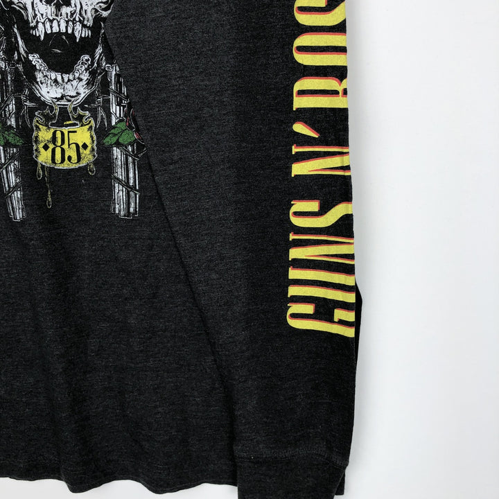 GUNS N' ROSES Guns N' Roses Long Sleeve T-Shirt, Men's Size M cotton Charcoal Vintage Second Hand