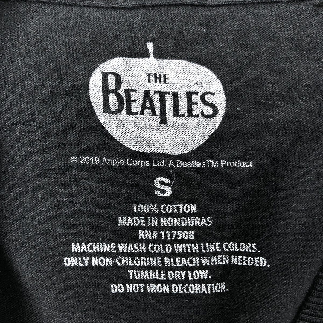 THE BEATLES Long-Sleeve T-Shirt (Men's Size S) cotton black type Vintage Second Hand