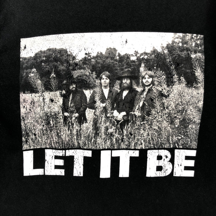 THE BEATLES Long-Sleeve T-Shirt (Men's Size S) cotton black type Vintage Second Hand