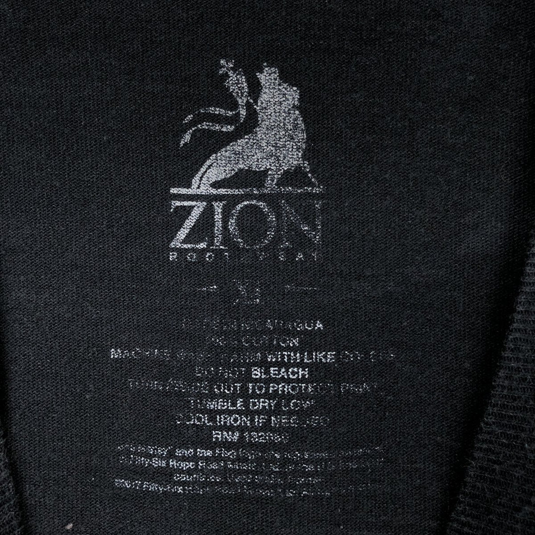 ZION BOB MARLEY Long-Sleeve Band T-Shirt (Men's XL equivalent) cotton black type Vintage Second Hand