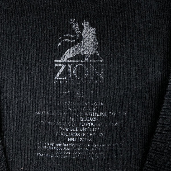 ZION BOB MARLEY Long-Sleeve Band T-Shirt (Men's XL equivalent) cotton black type Vintage Second Hand