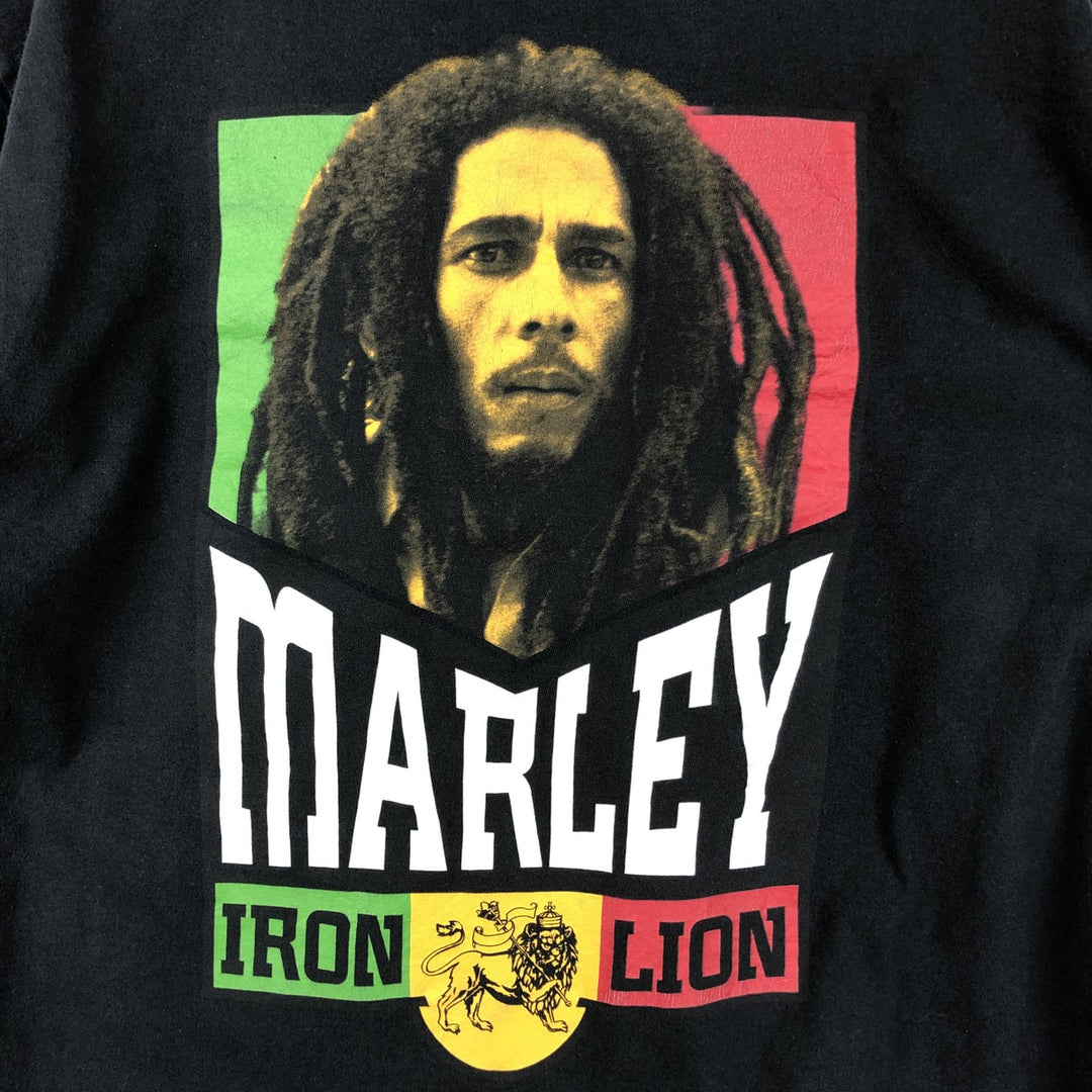 ZION BOB MARLEY Long-Sleeve Band T-Shirt (Men's XL equivalent) cotton black type Vintage Second Hand