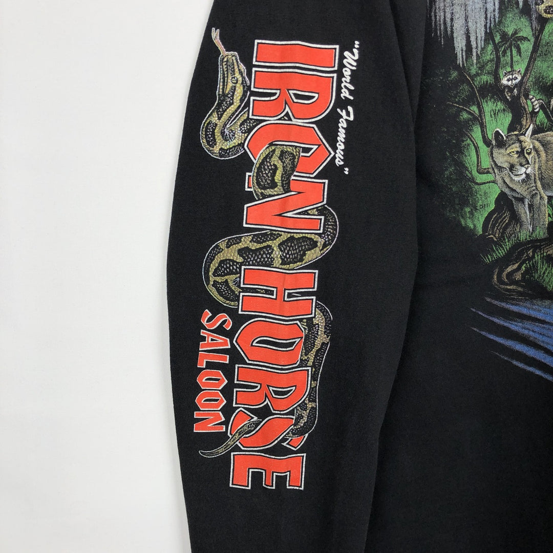 Delta Long-Sleeve T-Shirt (Men's Size M) cotton black type Vintage Second Hand