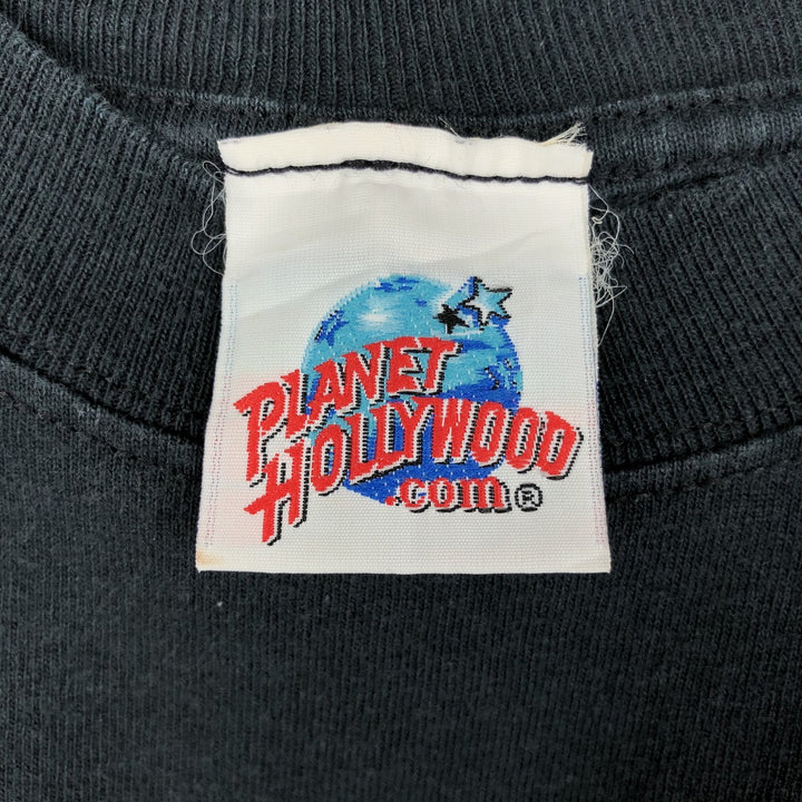 90'S Planet Hollywood Walt Disney World Resort Long-Sleeve T-Shirt, Men's Size M (approx.), Vintage cotton black type Vintage Second Hand