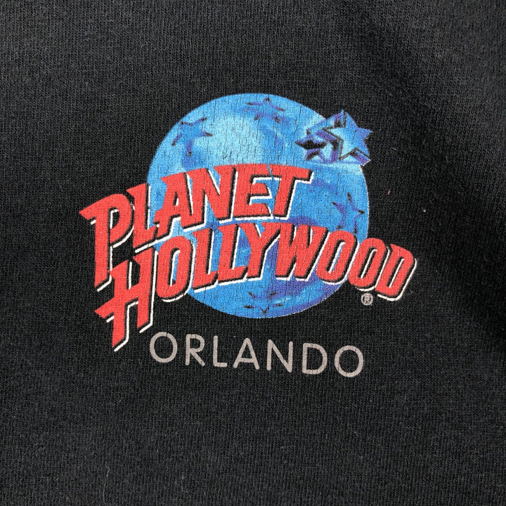 90'S Planet Hollywood Walt Disney World Resort Long-Sleeve T-Shirt, Men's Size M (approx.), Vintage cotton black type Vintage Second Hand