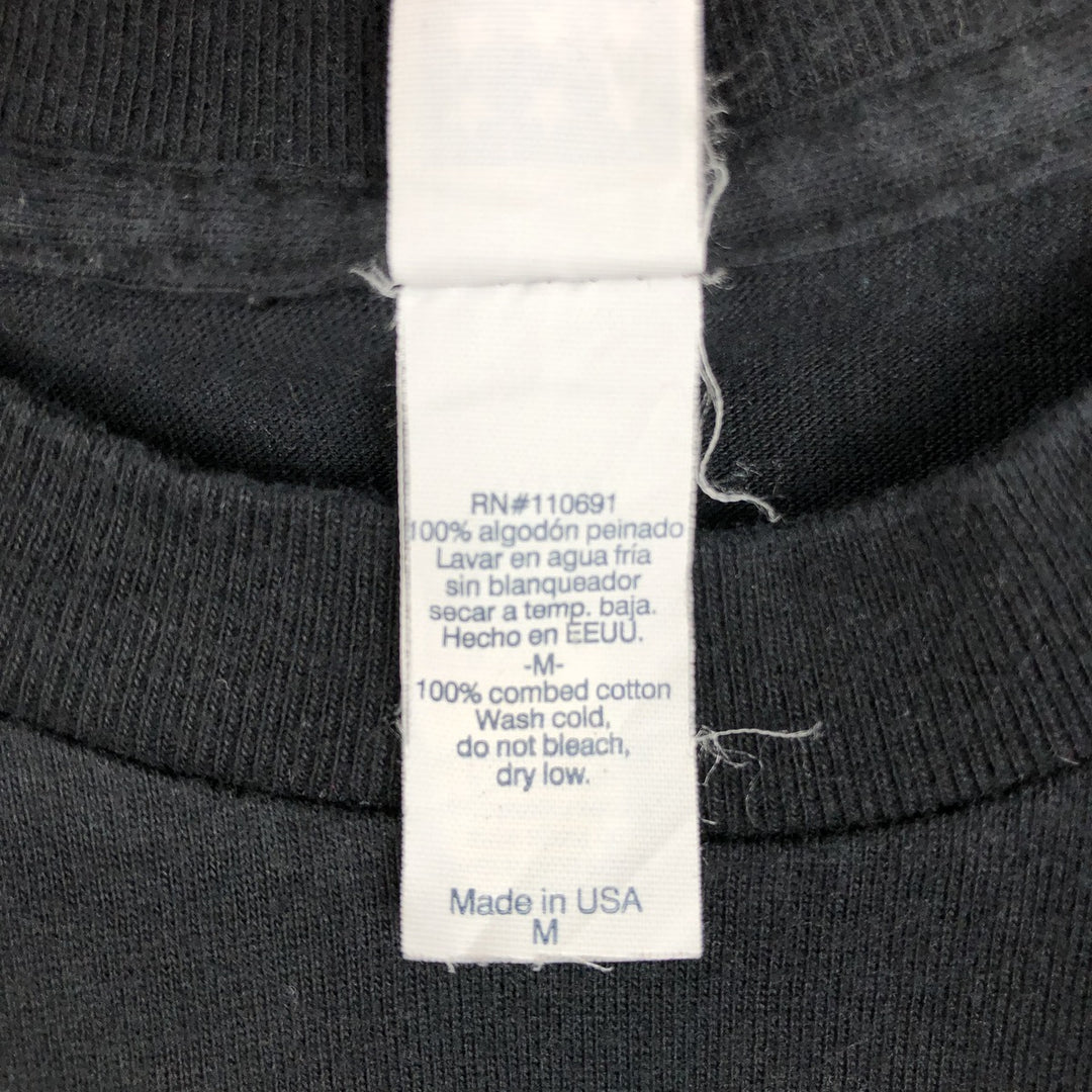 Royal Apparel PT TECH Advertising Long-Sleeve T-Shirt, Made in USA, Men's Size M (Equivalent), Vintage cotton black type Vintage Second Hand