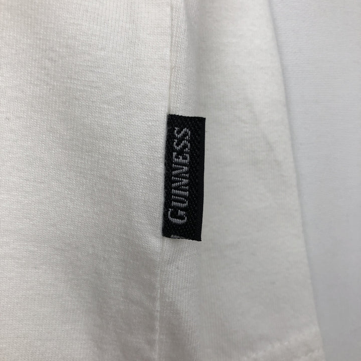 GUINNESS Beer Advertising Raglan Sleeve Long T-Shirt (Men's XL equivalent) cotton white type Vintage Second Hand