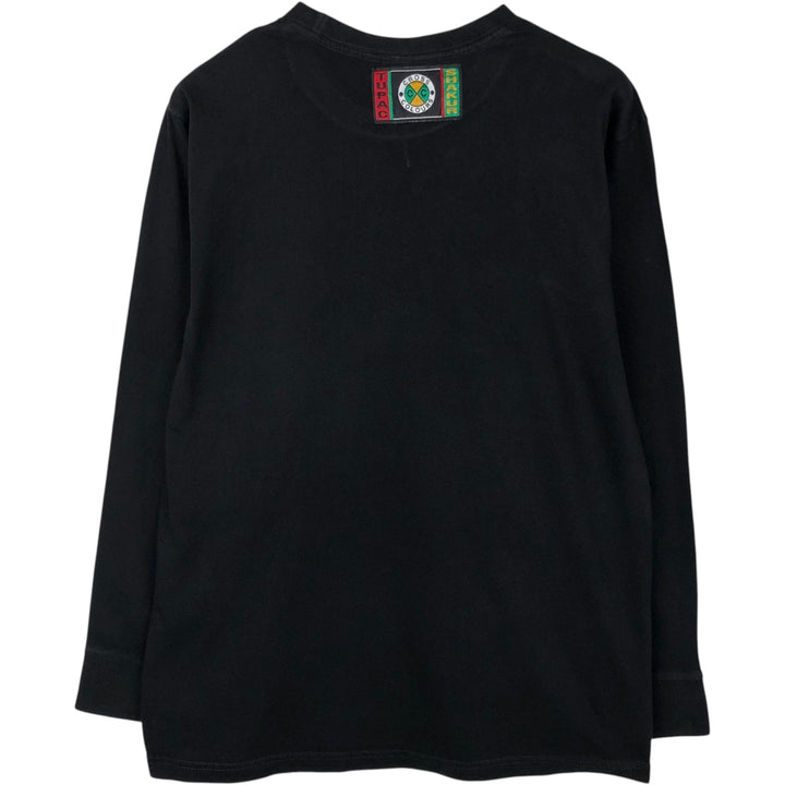 2pac Long-Sleeve Wrap T-Shirt (Men's Size M) cotton black type Vintage Second Hand