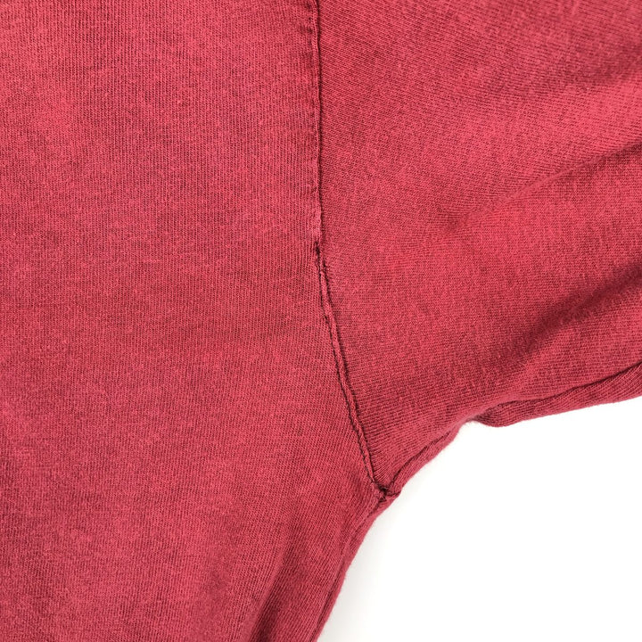 MICKEY MOUSE & DONALD DUCK Long-Sleeve T-Shirt (Men's XL equivalent) cotton burgundy type Vintage Second Hand