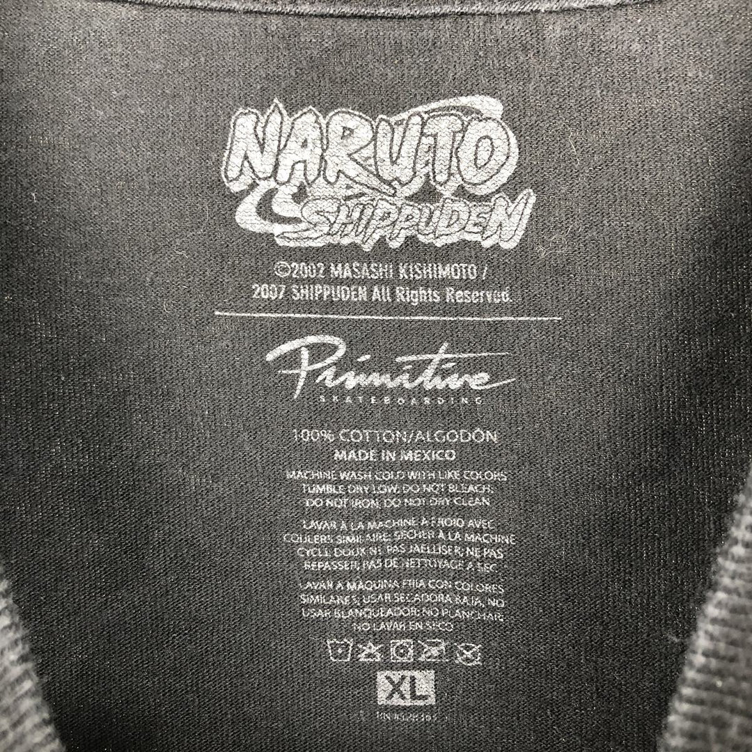 PRIMITIVE NARUTO SHIPPUDEN Uchiha Itachi Character Print Long-Sleeve T-Shirt (Men's XL equivalent) cotton black type Vintage Second Hand
