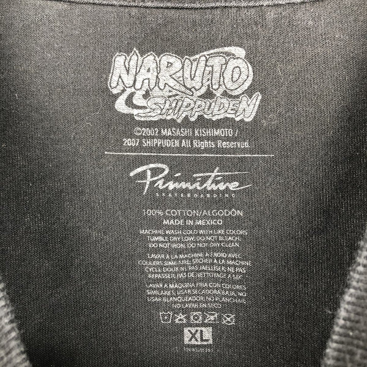 PRIMITIVE NARUTO SHIPPUDEN Uchiha Itachi Character Print Long-Sleeve T-Shirt (Men's XL equivalent) cotton black type Vintage Second Hand