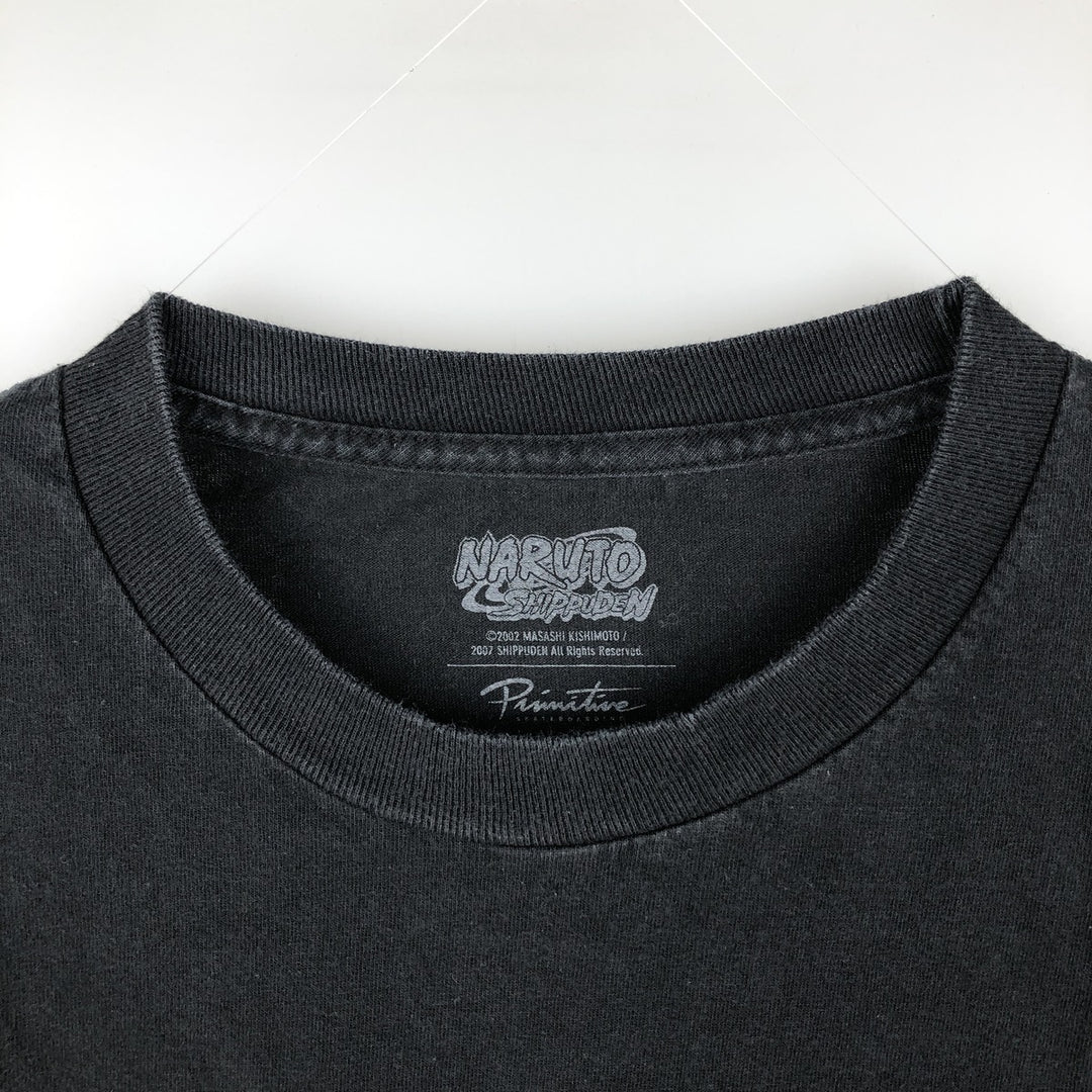 PRIMITIVE NARUTO SHIPPUDEN Uchiha Itachi Character Print Long-Sleeve T-Shirt (Men's XL equivalent) cotton black type Vintage Second Hand