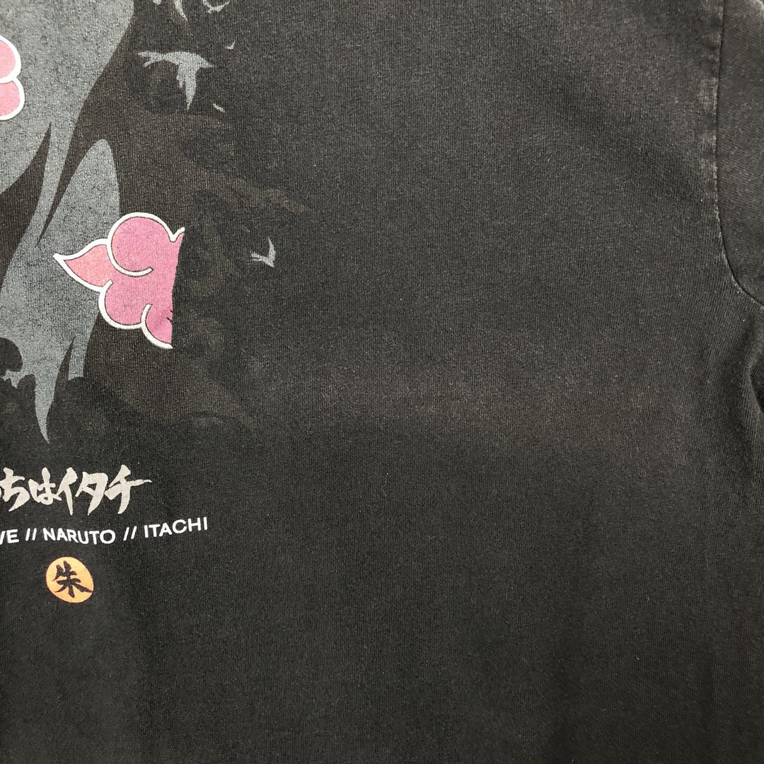 PRIMITIVE NARUTO SHIPPUDEN Uchiha Itachi Character Print Long-Sleeve T-Shirt (Men's XL equivalent) cotton black type Vintage Second Hand