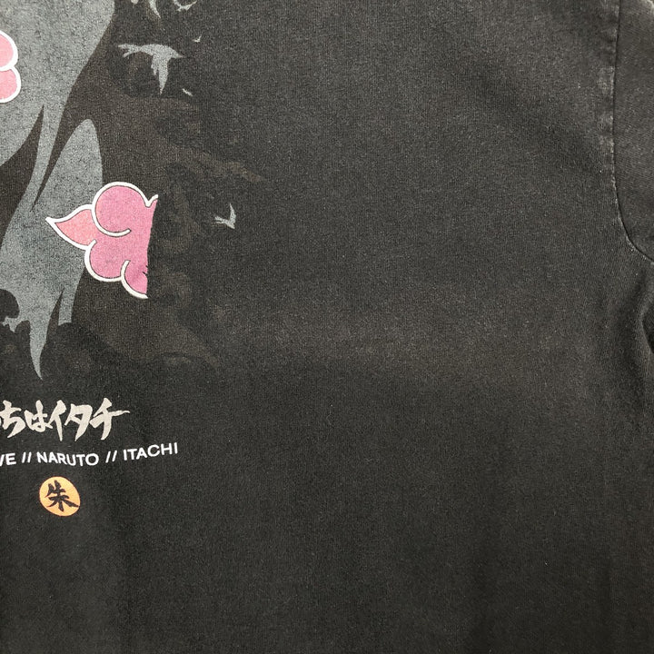 PRIMITIVE NARUTO SHIPPUDEN Uchiha Itachi Character Print Long-Sleeve T-Shirt (Men's XL equivalent) cotton black type Vintage Second Hand