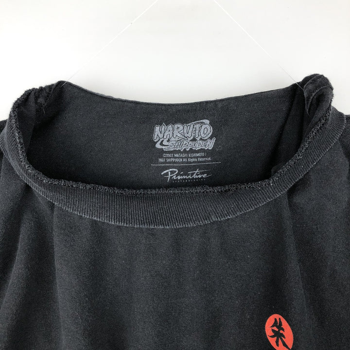 PRIMITIVE NARUTO SHIPPUDEN Uchiha Itachi Character Print Long-Sleeve T-Shirt (Men's XL equivalent) cotton black type Vintage Second Hand