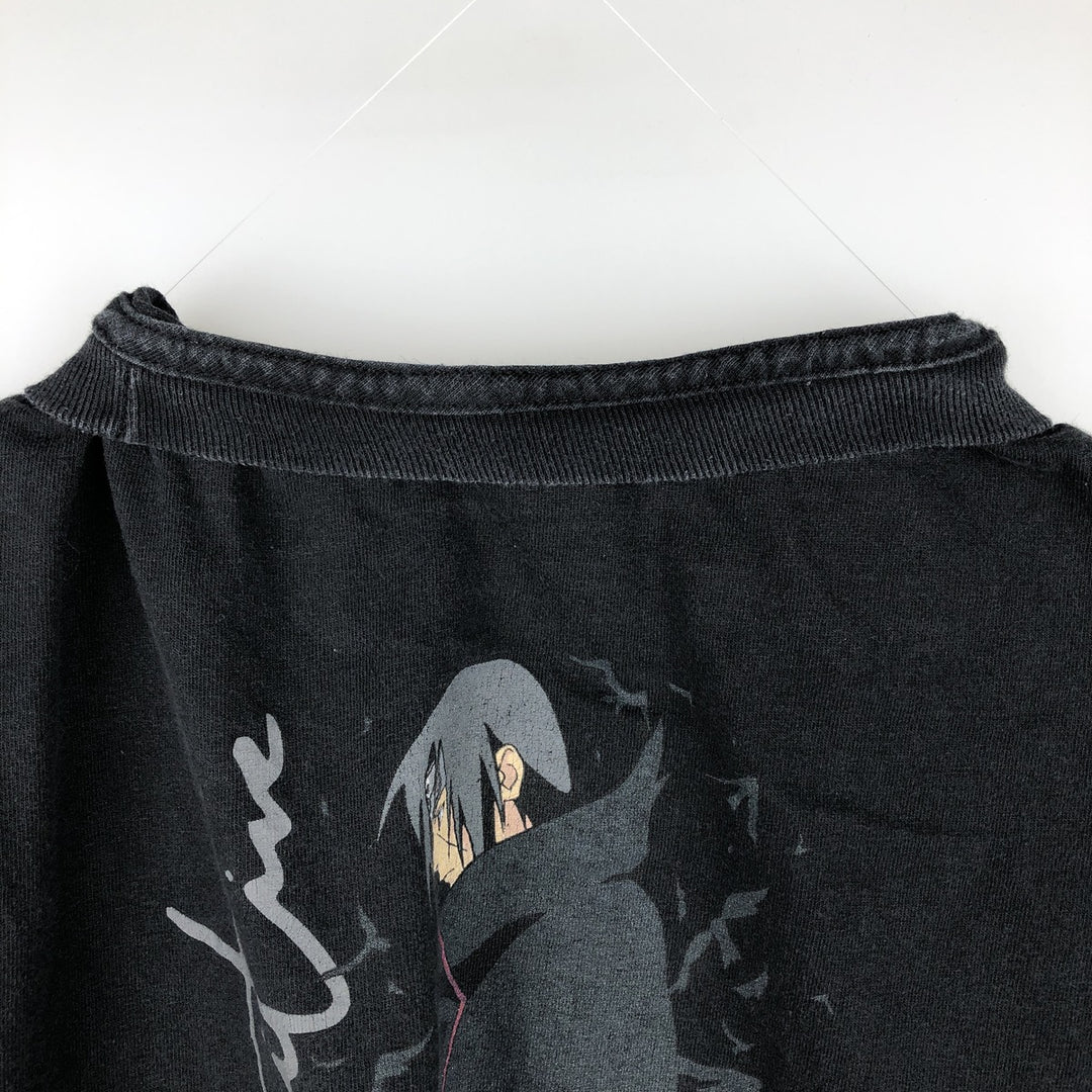 PRIMITIVE NARUTO SHIPPUDEN Uchiha Itachi Character Print Long-Sleeve T-Shirt (Men's XL equivalent) cotton black type Vintage Second Hand